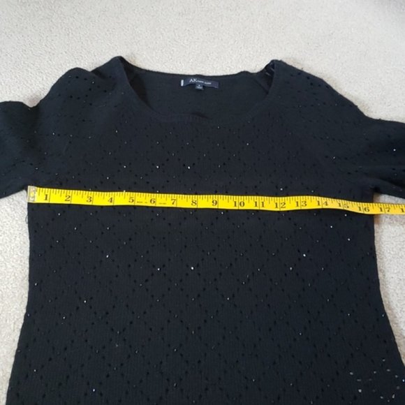 Anne Klein black beaded sweater - Picture 13 of 15